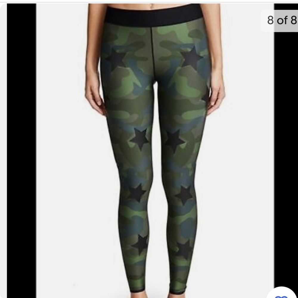 ULTRACOR Green Camo Star Matte Knockout Sprinter Leggings sz S